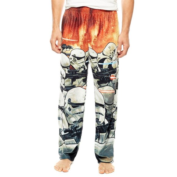 New! Star Wars Flannel Lounge Pants - Flames of the Dark Side - Picture 1 of 1